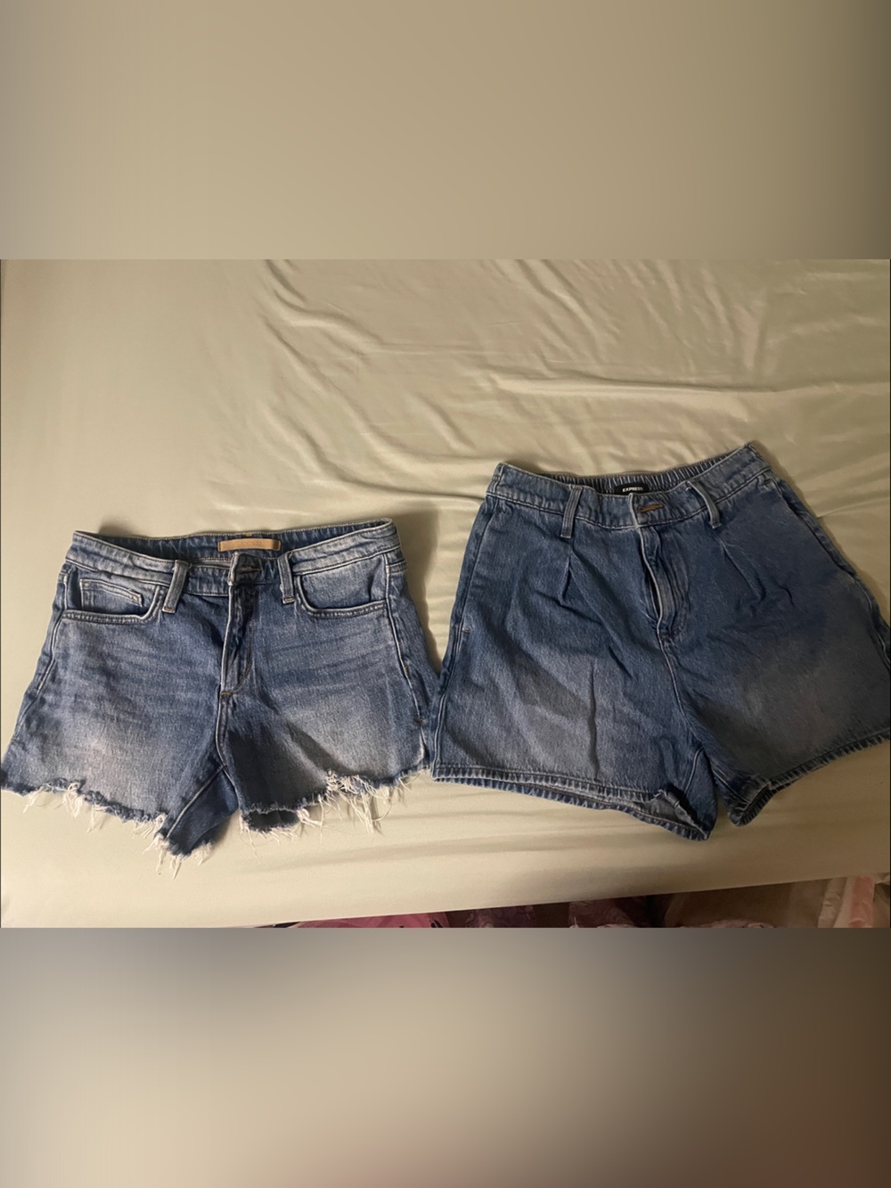 Women’s Blue Denim Cutoff Shorts - Classic High-Waist